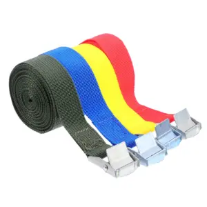 4Pcs Cargo Tie Down Straps Bundling Belt Truck Luggage Ratchet Straps Quick Release Anti Slip Vehicle Transport Supply