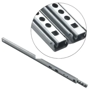 2PCS Smooth Glide Bearing Drawer Slides 17mm Wide Hardware Accessories Drawer Rail Two Way Slide Full Extension