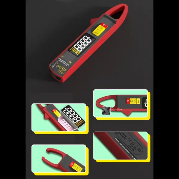 UX2 200A Clamp Meter 6000-digit Digital Multimeter AC DC Current up to 200A Auto Range with 23mm Jaw for Heavy-duty Cables