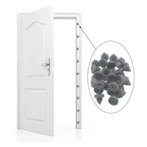 ABZC-100-Count 1/2 Inch Rubber Door Silencers, Heavy Duty Door Hinge Mufflers For Noise Reduction