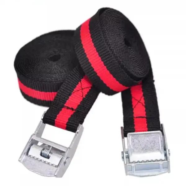 2pcs 2.5cm x 50 - 600 cm Cargo Lashing Polypropylene Webbing Straps Hold and Secure Ratchet Tie Down with Cam Buckle Winch Strap