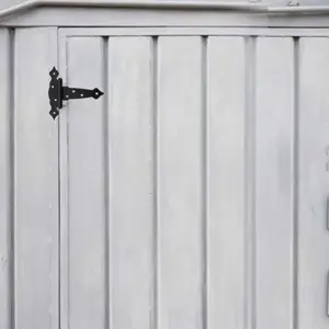 Black Wrought Iron T Hinge Heavy Duty Decorative Barn Door Hinges Strap Hinge for Shed Gate Exterior Wood Door Hardware Classic