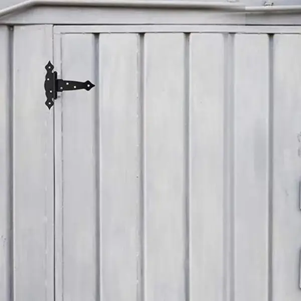 Black Wrought Iron T Hinge Heavy Duty Decorative Barn Door Hinges Strap Hinge for Shed Gate Exterior Wood Door Hardware Classic