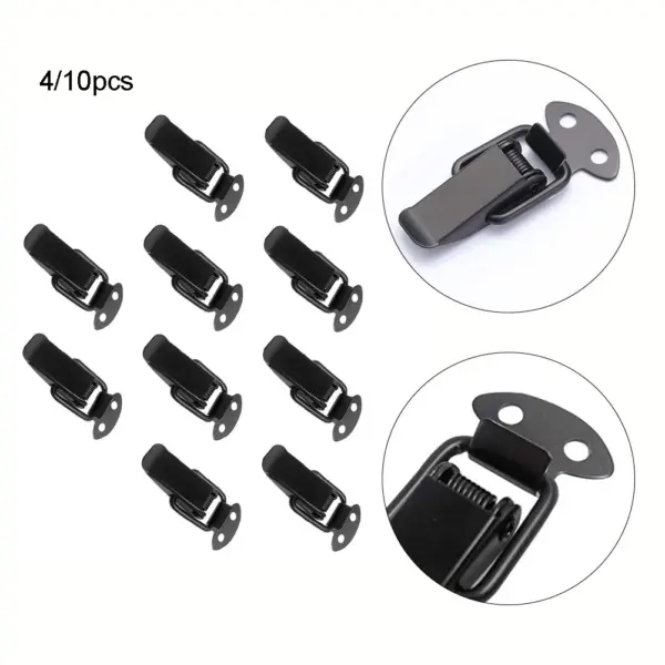 4/10pcs Toggle Latches Spring Loaded Clamp Clip Case Box Latch Catch Hinge Snap Closure Crate Lock Spring Lock Wooden Box Hasps