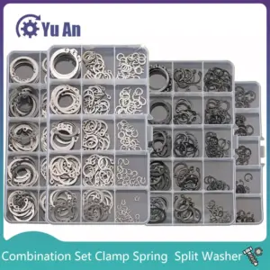 Circlips for Holes / Circlips for Shafts / E Ring Combination Set Clamp Spring  Split Washer C-type E-type Circlip Plier Set