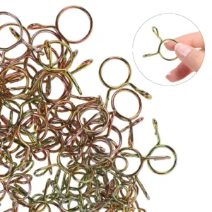 90Pcs Spring Hose Clips Car Oil Hose Hoops Heavy Duty Tubing Clamps for Fuel Water Line Fixing Fasteners Automotive Tube Clamp