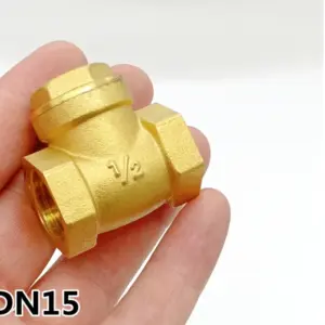 1/2 Inch Water Pipe Non Return Horizontal Check Valve Brass Swing Type Check Valve Female Thread Valve