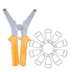 For Woodworking Miter Clamps Pliers Kit- Includes 10 Miter Spring Clamps, 1 Spring Clip Plier& Strap Corner Wood Clamping Tools