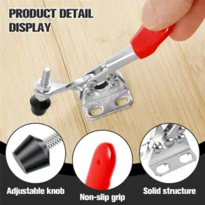 ABEZ 8Pcs Toggle Clamp Adjustable Quick Release Toggle Latch Hold Down Clamp, 60 Lbs Stainless Steel Horizontal Clamps