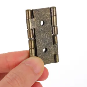 10Pcs Premium Iron Hinges for Door Cabinet Screen Gate Folding Heavy Duty Furniture Hinges Retro Style Door Closer Device