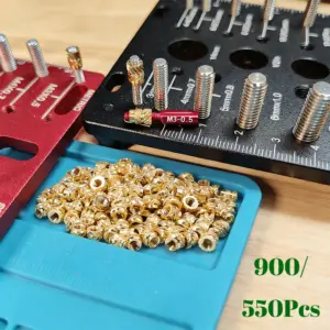 900/550/200Pcs Brass Threaded Insert M2 M3 M4 M6 Knurled Insertion Copper Nut Heat Set Inserts for Plastic 3D Printing Component
