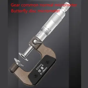 Hengliang High-Precision Stainless Steel Micrometers 0.01mm Measure Butterfly Disc Outer Diameter Public Law Line Micrometer