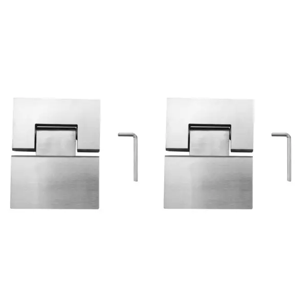 2X Heavy Duty 180 Degree Glass Door Cabinet Showcase Cabinet Clip Glass Shower Door Hinge Replacement Parts Polished-Tvdae