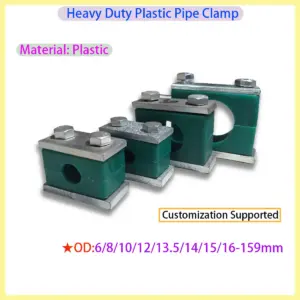 Bolt Plastic Clamp Single Hole Standard Hydraulic Pipe Clamping Fixture Combination Kit, Outer Diameter 6-159mm