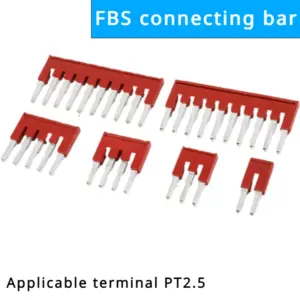50Pc FBS 10-5 Jumpers 2/3/4/5/10 Seat PT ST 2.5 mm FBS2-5//FBS3-5/FBS4-5 DIN Rail Terminal Block Accessories Plug-In Bridge