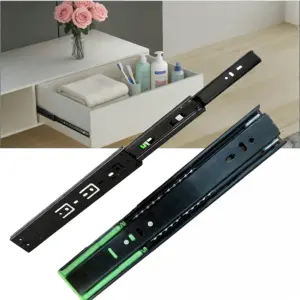 Soft Close Drawer Slides Heavy Duty - Full Extension Drawer Rails, Zinc Plated Steel, Quiet & Safe Closing for Cabinets.