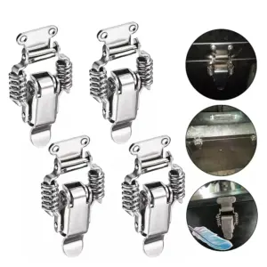 Catch Clip Spring Loaded Clamp Home Improvement Secure Locking Mechanism Versatile Usage Double Spring Design 74*47MM