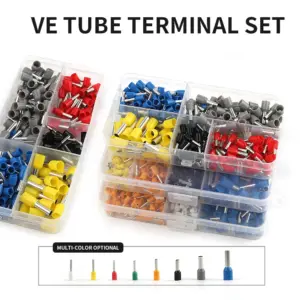 200/300/400PCS Boxed Insulated Connectors Quick Wire Ferrules Terminals Kit Electrical Wiring VE Tubular Crimping Terminator