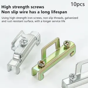 10pcs Universal Terminal Blocks Ending/end Stoper DIN Rail End Screw Clamp Terminal Fixed Block Grey