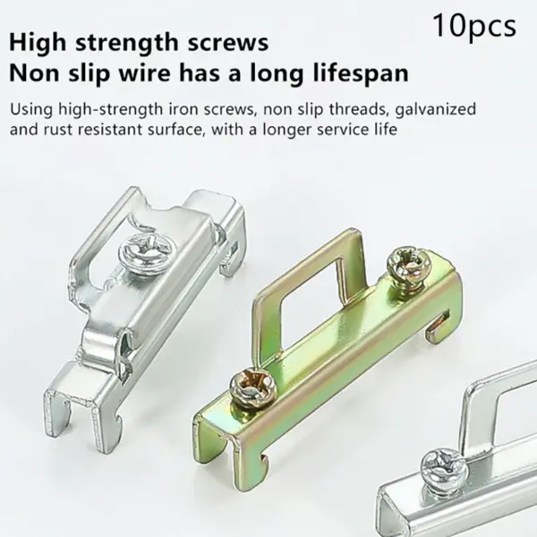 10pcs Universal Terminal Blocks Ending/end Stoper DIN Rail End Screw Clamp Terminal Fixed Block Grey