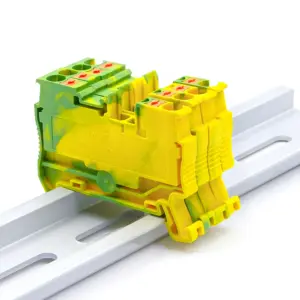 PT2.5 PE 24-12AWG 800V 31A Push in Spring Cage Din Rail Terminal Block Connector 100 Pcs Screwless Quick Wire Electrical