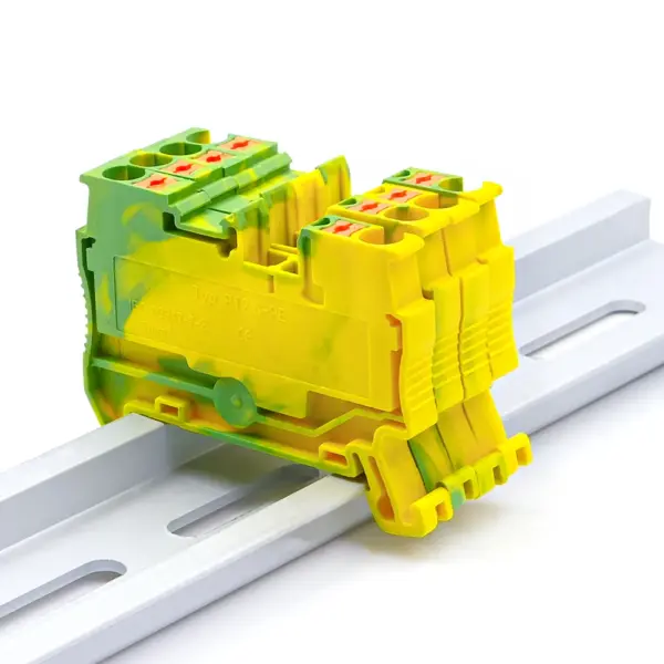PT2.5 PE 24-12AWG 800V 31A Push in Spring Cage Din Rail Terminal Block Connector 100 Pcs Screwless Quick Wire Electrical
