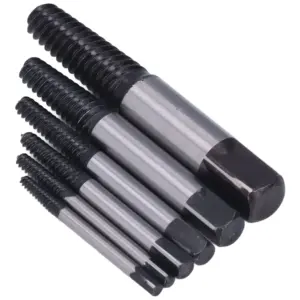 6pcs Professional Carbon Steel Screw Extractor Lightweight Spiral Groove Broken Screw Remover Bolt Extractor Dropped Screw