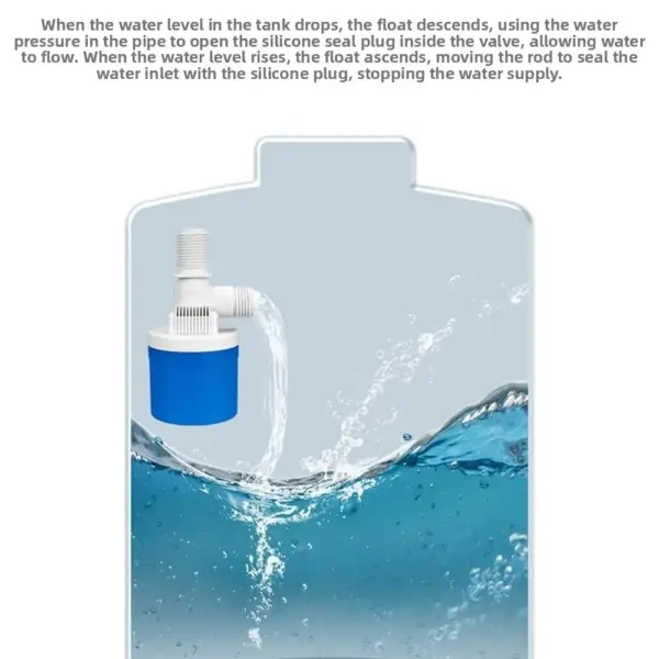 1Pc Durable Automatic Water Float Valve 1/2" Male Thread Side Inlet Auto Float Valve Tank Valve For Water Tank