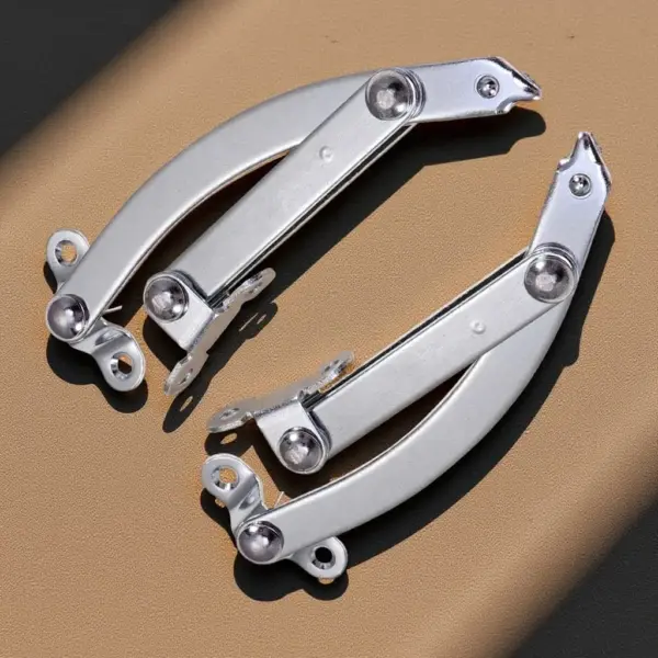 2Pcs Household Cabinet Hinges Gas Support Heavy Duty Spring Shocks Satin Silver Finish 90 Degree Open Lid Lift Strut