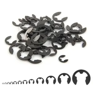 100/200Pcs E Circlip Washer External Retaining Ring Mn Steel E Circlip Shaft Washer M1.2/1.5/2/3/4/5/6/7/8/9/10/12/15/16/20/22