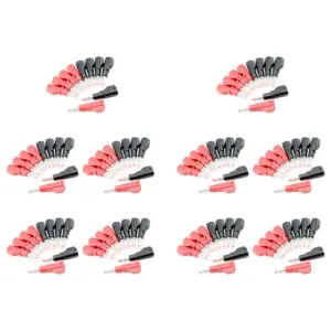 A20F-100 Sets Retractable Sheath 4Mm Banana Plug Connectors Stackable Wire Solder Multimeter Test Leads Ends Plugs Adapter
