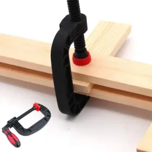 Heavy Duty C-Clamp Set, Industrial T-Handle Opening Fixture for Woodworking, Welding, Construction and Metalworking Projects
