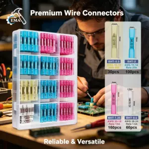 Waterproof Seal Heat Shrink Butt Connectors Electrical Wire Splice Cable Crimp Terminals Connectors Kit 80/130/220/350PCS Box