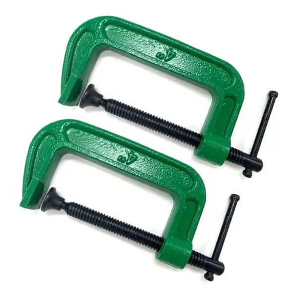 ABXF-Heavy Duty 2Pcs 4 Inch C-Clamp Set, Industrial Strength Steel C/G Clamp For Woodworking, Welding, And Building