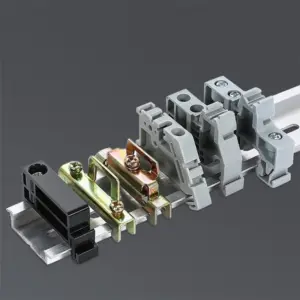 10/20pcs DIN Rail Mount Terminal Blocks End Stopper Screw Type Clamp Black TBR-F Fixed End Stop