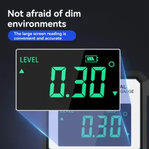 Punctual- IP54 Digital Level Angle Gauge with Magnetic Base 360° Mini Measuring Digital Inclinometer Electronic Bevel Protractor