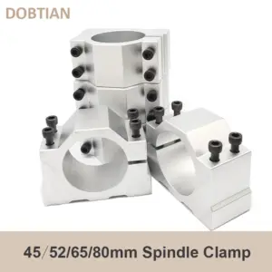 Aluminium CNC Spindle Clamp Holder Inner Diameter 52mm 65mm 80mm Z Axis Router Mount Bracket 800W 1.5KW 2.2KW Spindle Fixture