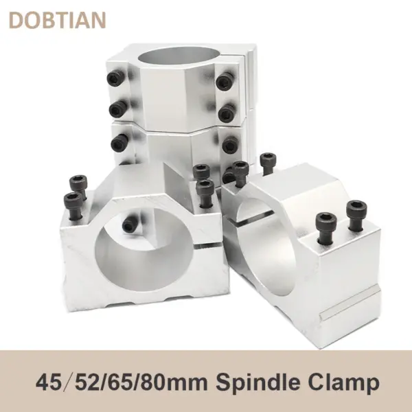 Aluminium CNC Spindle Clamp Holder Inner Diameter 52mm 65mm 80mm Z Axis Router Mount Bracket 800W 1.5KW 2.2KW Spindle Fixture