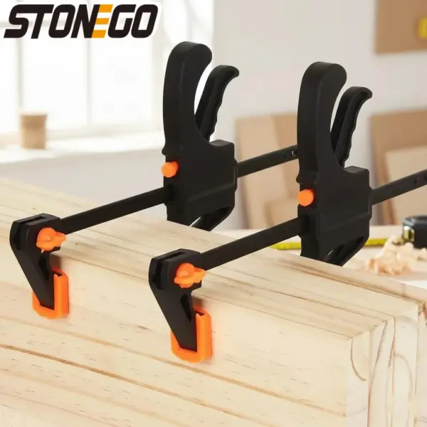 4 Inch Quick Release Woodworking Jig Clamp Squeeze Ratchet Bar Clamps One Handed Trigger DIY Crafts Tool