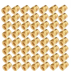 M3 Thread Knurled Brass Threaded Heat Set Heat Resistant Insert Embedment Nut for 3D Printer Voron 2.4 M3x5x4