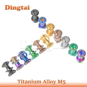 Dingtai Titanium  M5 Bicycle C Clamp Brake Hex Screw Nut Washer Set for Bike Brake Shoes C Clamp Brake Pad Cycling Parts