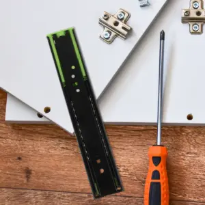 1Pair Buffer Rails Drawer Slides Cold Rolled Steel Full Extension Silent Smooth Ball Bearing Household Replacement Sliding