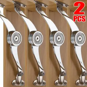 2/1pcs Heavy Duty Cabinet Door Hinge Support Rod Zinc Alloy Adjustable Lid Bracket Hinge Furniture Up Flap Stay Support Hardware