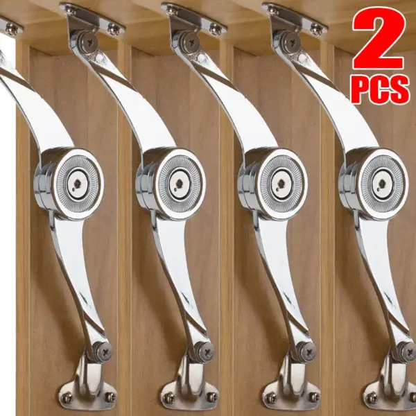 2/1pcs Heavy Duty Cabinet Door Hinge Support Rod Zinc Alloy Adjustable Lid Bracket Hinge Furniture Up Flap Stay Support Hardware