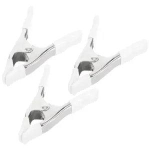 3pcs Spring Clamps A Shape Clips For Stand Dress Fittings Woodworking Clamps Plastic Clips White Background Frame Clamps