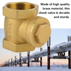 Check Valve One Way Valve Swing Check Valve DN32 Female Thread Brass NOn return Swing Check Valve 232PSI Prevent Water Backflow