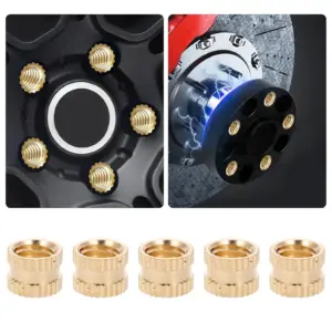 20Pcs Heat Set Inserts Brass 8x6mm Female Thread Threaded Inserts for Plastic Wood Injection Mold Embedment Nuts High Durability