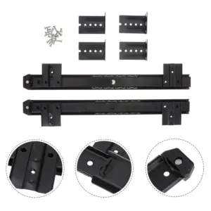 1Pair Keyboard Rails Steel Keyboard Slide Out Tray Side Mount Full Extension Drawer Guides Heavy Duty Rust Proof Drawers