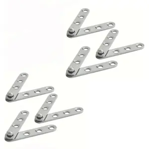 6 pcs Stainless Steel Doors Rotating Hinge 360° Rotating Heavy-Duty Rotating Concealed Hinges Adjustable Flush-Mounted