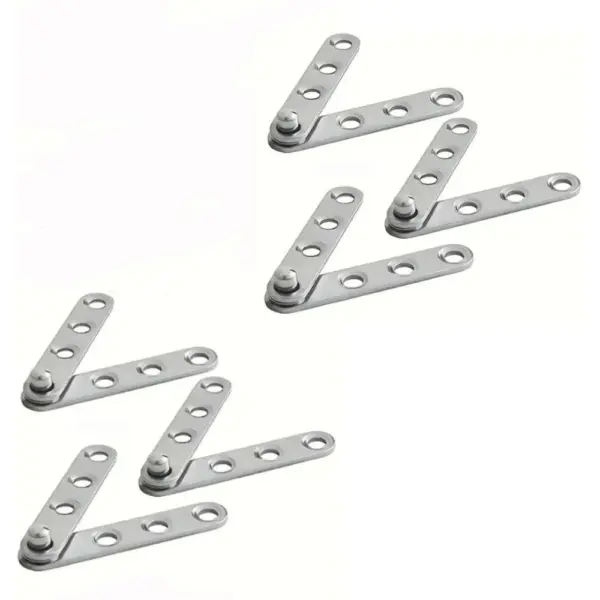 6 pcs Stainless Steel Doors Rotating Hinge 360° Rotating Heavy-Duty Rotating Concealed Hinges Adjustable Flush-Mounted